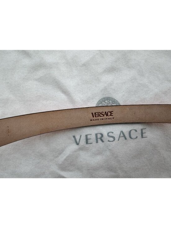 NWT Authentic Versace Leather Belt Medusa Buckle Orange Luxury Designer main image 7